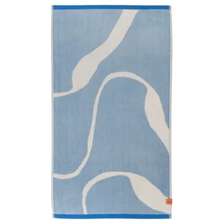 Mette Ditmer - Nova Arte Badehandtuch, hellblau/off-white
