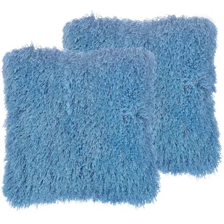 Beliani Cide Dekokissen 45 x 45 cm Blau