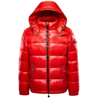 Puffer Jacke Herren Warme Winterjacke Kurze Einfarbig Glänzend Reißverschluss Puffermantel Wintermantel Mit Kapuze