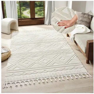 OTTO home Bonvo Fransenteppich 60 x 90 cm Beige