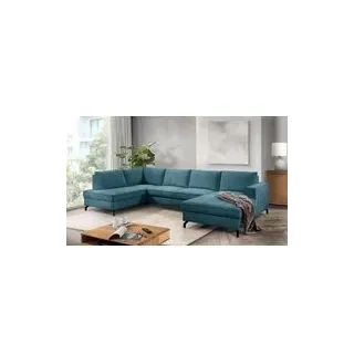 Wohnlandschaft Santorin petrol Microfaser B/H/T: ca. 349x88x197 cm - Petrol