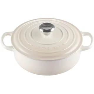 Le Creuset Gourmet Bräter aus Gusseisen, 24 cm, Meringue, 21179247164430
