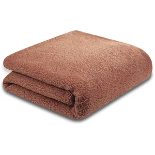 Biederlack Teddy Kuscheldecke 150 x 200 cm Braun/Orange