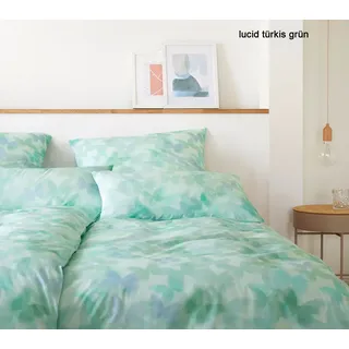 Elegante Bettwäsche Lucid Jersey - 135x200 cm + 40x80 cm	lucid türkis grün
