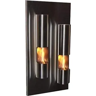 Ethanol und Gelkamin Modell Fire Tower XL Edelstahl - Silber