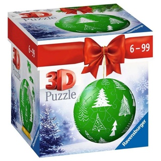 Ravensburger 3D-Puzzle 54 Teile Ravensburger 3D Puzzle Weihnachtskugel Tannenbaum 11270, 54 Puzzleteile