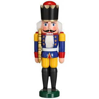 Seiffener Volkskunst eG Nussknacker König 29 cm blau