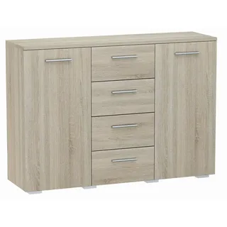 matkam Kommode 120 x 84,5 x 35 cm Sonoma Eiche