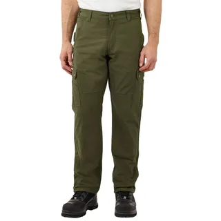 CARHARTT Ripstop Cargo Fleece Lined Cargohose Grün W36/L36
