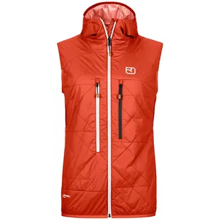 Ortovox Damen Swisswool Piz Boè Weste (Größe XL, rot)