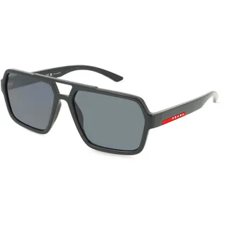 Prada Linea Rossa PSA06S Herren-Sonnenbrille Vollrand Pilot Kunststoff-Gestell, Schwarz