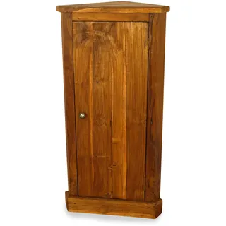 livasia Asiatischer Eckschrank aus Massivholz – 50x30x100cm – Handgefertigter Schrank aus Java, recyceltes Teakholz, Robust & Nachhaltig