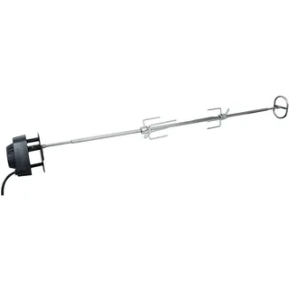 SANTOS motorisierter magnetischer Drehspieß für SANTOS P-518 - elektrische Gasgrill-Rotisserie - 2 Laufrichtungen - BBQ-Grillspieß inkl. Fleischnadeln