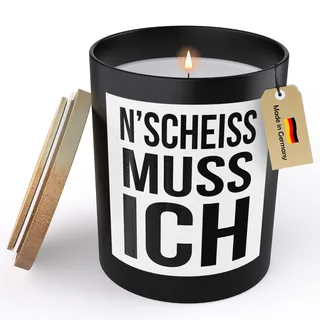 22Feels Lustige Spruchkerze Frauen Büro Sojawachs Kerze im Glas Handgemacht mit Spruch Humor Frech Candle Duft Deko Vegan Nachhaltig Nachhaltig - ZITRUS