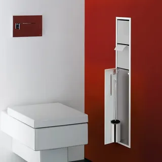 EMCO Asis 150 WC-Modul 80,9 x 16,8 cm Silber/Weiß Glas