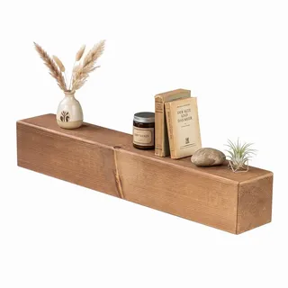 Levandeo® Wandregal, levandeo Wandregal Holz Massiv 60x10cm Eiche Farbig Wandboard Regal