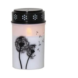 Star Trading Grabkerze Dandelion 12 cm weiß