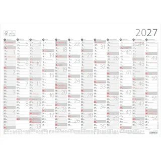 Zettler Jahresübersicht A3 Plakatkalender 2027 plano