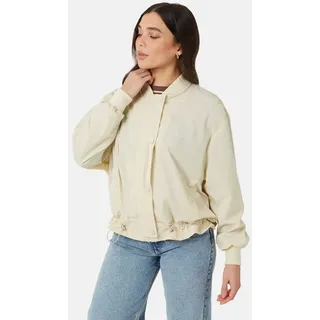 Brave Soul Kurzjacke Kurze Windbreaker-Jacke aus Nylon für Damen beige|grau L