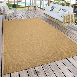 Paco Home Teppich PACO HOME "Timber 125", gelb, B:160cm H:4mm L:220cm, Polypropylen, Teppiche, Teppich, Flachgewebe, Sisal Optik, auch als Läufer, In- und Outdoor geeignet