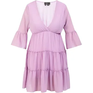 faina Damen Minikleid Mit Rüschen in Flieder | Gr.: XS