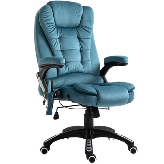 Bürostuhl Mit Massage- Und Wärmefunktion (Farbe: Blau)