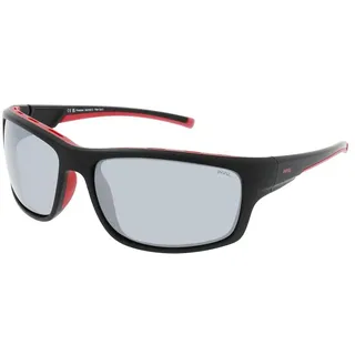 INVU Sportsonnenbrille VINSON - Uni., schw.-rot/spieg. silber