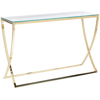 Beliani Ringgold Konsolentisch 120 x 40 x 80 cm Gold
