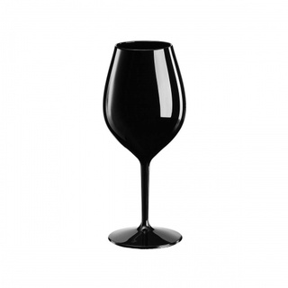 Mehrweg-Weinglas Schwarz 510ml aus Tritan (Kunststoff), 1 Stück - Mank