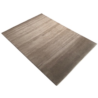 Taup Grau Teppich 100% Wolle 250x300 cm Handgewebt einfarbig gefärbt Uni AN2