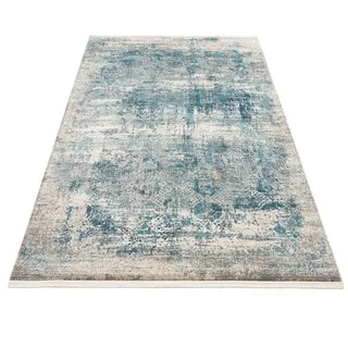Musterring Vintage Teppich Apollo 67 x 130 cm Mischgewebe Grau, Blau Grau /