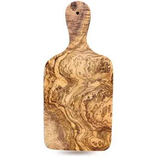 Schneidebrett aus Holz Olivenholz Servierbrett Kräuterbrett Käseschinken Brett