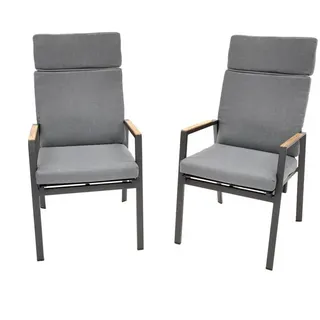 BellaVista Newport Hochlehner 57 x 57 x 111 cm grau 2 St.