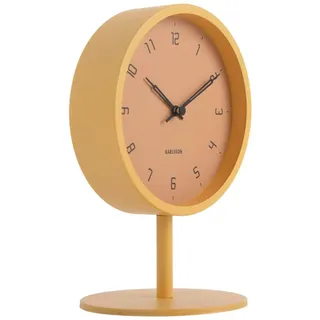 Karlsson Tischuhr Stark - Gelb - Ø15cm - Rund - Eisen - Standuhr - Tisch Uhr