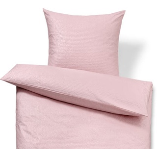 Seersucker-Bettwäsche - Rosa - Maße: 135 x 200 cm - rosa