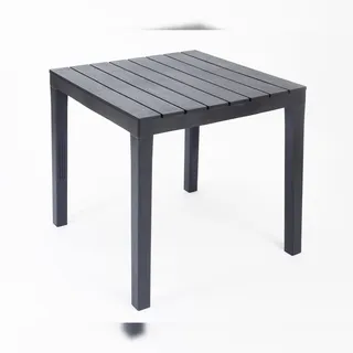 PROGARDEN Bali Gartentisch 78 x 78 x 72 cm Schwarz