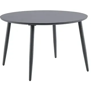 Sunfun Solo Gartentisch rund  (Ø x H: 120 x 74 cm, Aluminium, Sintered Stone, Night-Grey)