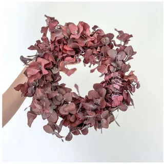 LYKKE & You Adventskranz Adventskranz Trockenblumen "Eukalyptus rot"
