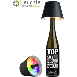 Sompex Leuchte "TOP 2.0" Akku LED  Flaschenaufsatz Schwarz
