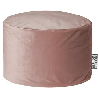 Sitting Point Sitzhocker Dotcom Samt Uni  (Rose, Ø x H: 60 x 40 cm, 100 % Polyester)
