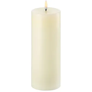 uYuni LED Stumpenkerze 7,8 x 20 cm ivory