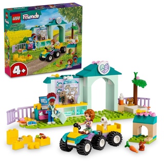 LEGO Friends Farmtierklinik, Bauernhof-Set mit Tierarzt-Spielzeug für Kinder ab 4 Jahren, Enthält 2 Figuren und 3 Tiere inkl. Ziegen- und Hasen-F...