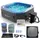 185 x 185 Grau/Blau inkl. LED-Beleuchtung