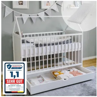 Kids Collective Babybett Beistellbett 60 x 120 cm Weiß