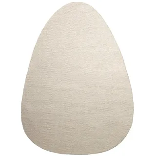 FRAAI | Home & Living Wollteppich Organisch - Bliss Creme Weiß - 80x150cm | Wool - Handwoven - Plain - Modern - Living room