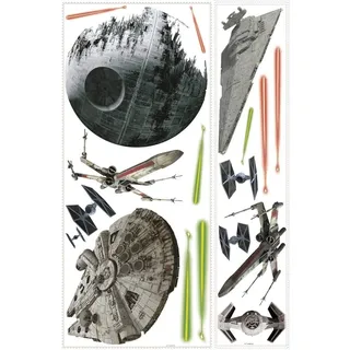 RoomMates RMK3076GM RM - Star Wars Todesstern Wandtattoo, PVC, Bunt, 48 x 13 x 2.5 cm