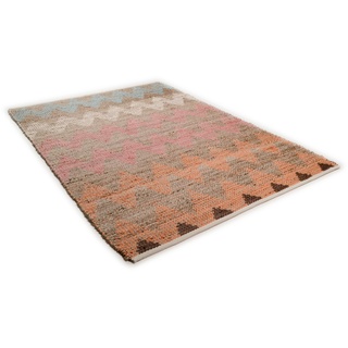 Teppich TOM TAILOR HOME "Pastel Zigzag" Teppiche Gr. B/L: 140 cm x 200 cm, 7 mm, 1 St., bunt (multi) Baumwollteppiche