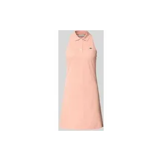 Slim Fit Polokleid aus Baumwoll-Mix, Apricot, 36