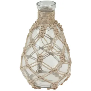 Floristik24 Glasvase Makramee Jute Natur Ø11cm H19,5cm Maritim Deko Sommer Vase