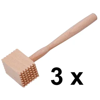 Hofmeister Holzwaren Fleischhammer für Kinder Fleischklopfer 17 cm Buchenholz